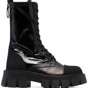 Premiata Black Lace-Up Leather Boots