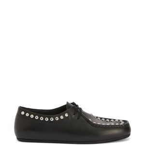 Jil Sander Black Hood Stud-Embellished Loafers for men