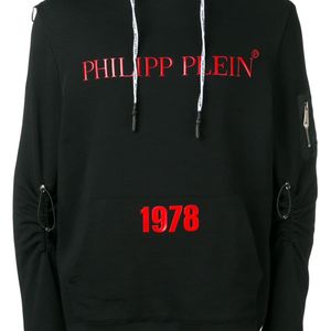 メンズ Philipp Plein Pp1978 ロゴ パーカー ブラック
