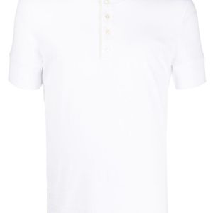 メンズ Tom Ford ノーカラー ポロシャツ ホワイト