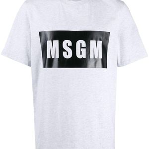 メンズ MSGM ロゴ Tシャツ グレー