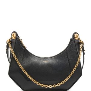 Lancel Black Croisette Chain-Strap Shoulder Bag
