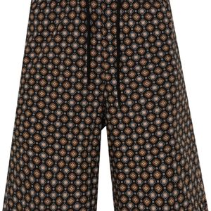 A.P.C. Black Vincento Geometric-Pattern Shorts for men