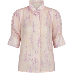 Thierry Colson Pink Vita Floral-Print Shirt