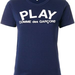 COMME DES GARÇONS PLAY ロゴプリント Tシャツ ブルー