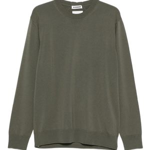 Jil Sander Green Merino Sweater for men