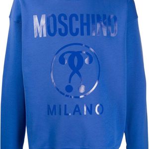 メンズ Moschino ロゴ スウェットシャツ ブルー