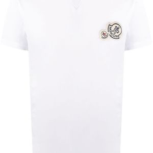 メンズ Moncler ロゴ ポロシャツ ホワイト