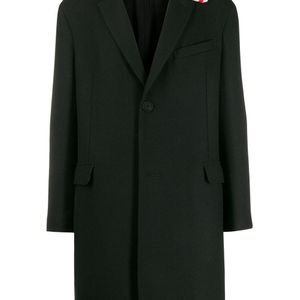メンズ Lanvin コントラストカラー コート ブラック