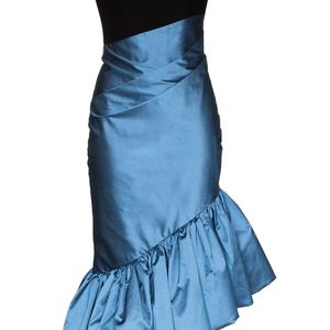 Rasario Midi-jurk Met Ruche in het Blauw