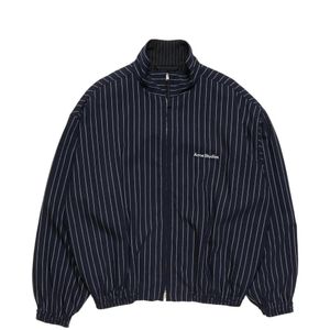 Acne Blue Pinstripe Zip Jacket