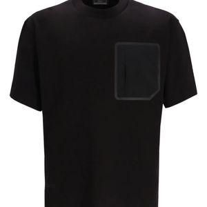 Herno Black Pocket Cotton T-Shirt for men