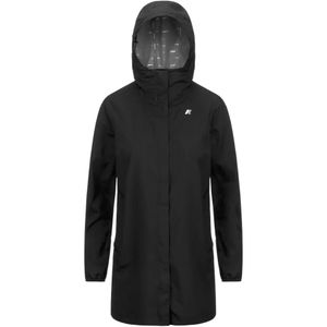 K-Way Black Sophie Hooded Parka Coat