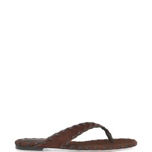 Gianvito Rossi Brown Zaira Thong Flat Sandals