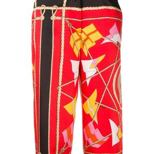 Pantaloni con stampa di MSGM in Rosso