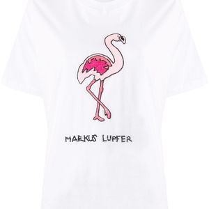 Markus Lupfer フラミンゴ Tシャツ ホワイト