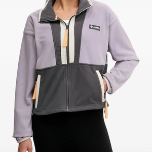 Columbia Grey Colourblock Zip Sweatshirt