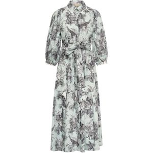 Maison Common White Robe Mi-Longue À Imprimé Animalier