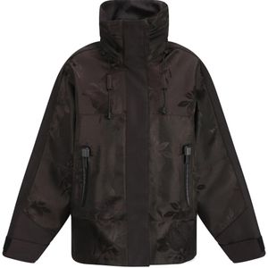 Prada Black Patterned Jacquard Padded Down Jacket