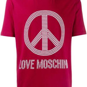 メンズ Love Moschino Peace & Love Tシャツ レッド