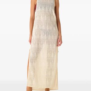Palmacea Natural Side-Slit Beach Dress