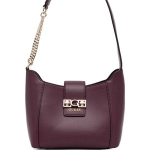 Guess Purple Logo Appliqué Tote Bag