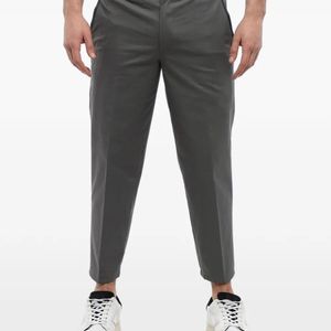 Neil Barrett Black Elasticated-Cuff Chino Trousers for men