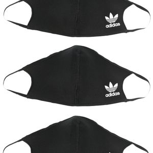 Adidas ロゴ フェイスマスク ブラック