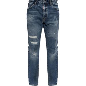 DSquared² Blue Worker Wash Teddy Jeans for men