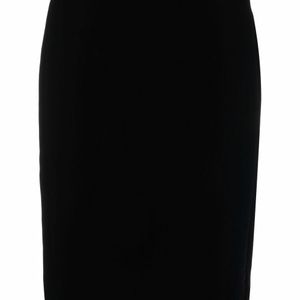 Jupe texturée à taille haute Saint Laurent en coloris Noir