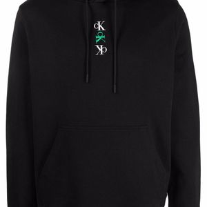 Calvin Klein Hoodie mit Logo-Print in Schwarz für Herren