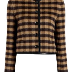 Proenza Schouler Black Checked Cropped Jacket