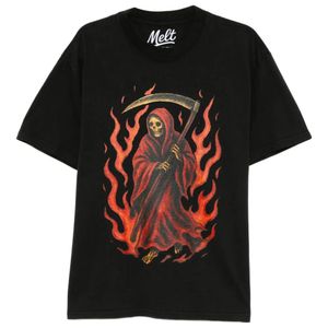 Melt Black Printed T-Shirt for men