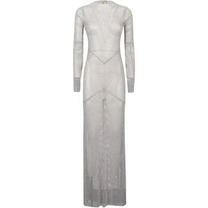 Santa Brands White Maxi Flared Dress