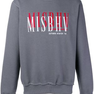 M I S B H V Sweatshirt mit aufgesticktem Logo in Grau für Herren