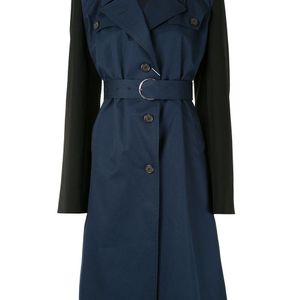 Cappotto bicolore con cintura di Maison Margiela in Blu