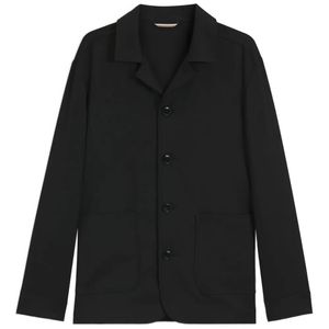 Boss Black Buttoned Patch-Pocket Jacket for men