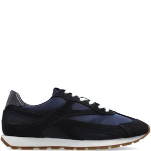 Anine Bing Blue Lace-Up Panelled Suede Sneakers