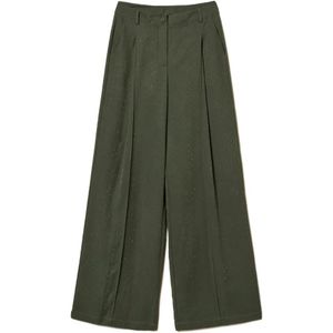 Twinset Green Studded Twill Trousers