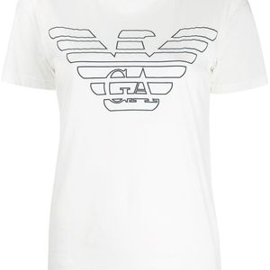 Emporio Armani プリント ロゴ Tシャツ ホワイト