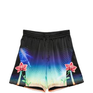 Casablanca Blue Floral Drawstring Shorts for men