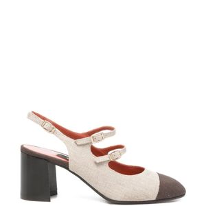 CAREL PARIS Pink Heel Strap Pumps