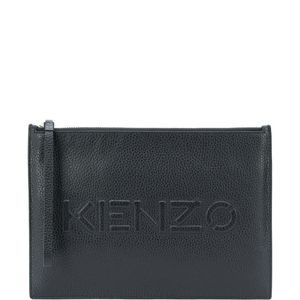 KENZO ロゴ クラッチバッグ ブラック