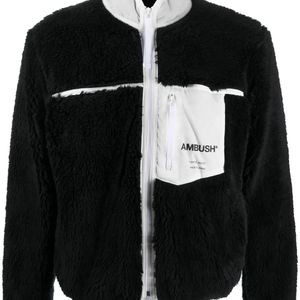 Ambush Black Logo-print Fleece Jacket