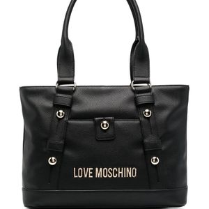 Love Moschino ロゴプレート ハンドバッグ ブラック