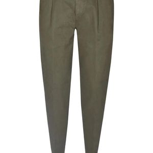 Fay Green Pleat-Detail Trousers for men
