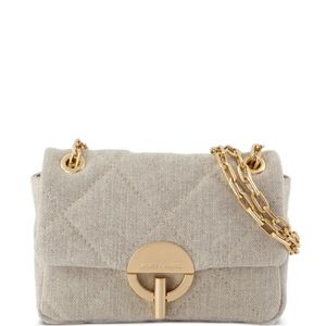Vanessa Bruno Grey Linen Quilted Shoulder Bag