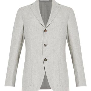 Eleventy White Buttoned Jacket for men