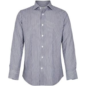 Guglielminotti Blue Striped Long-Sleeve Shirt for men