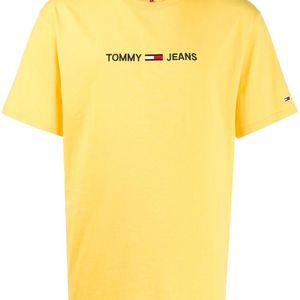 メンズ Tommy Hilfiger ロゴ Tシャツ イエロー